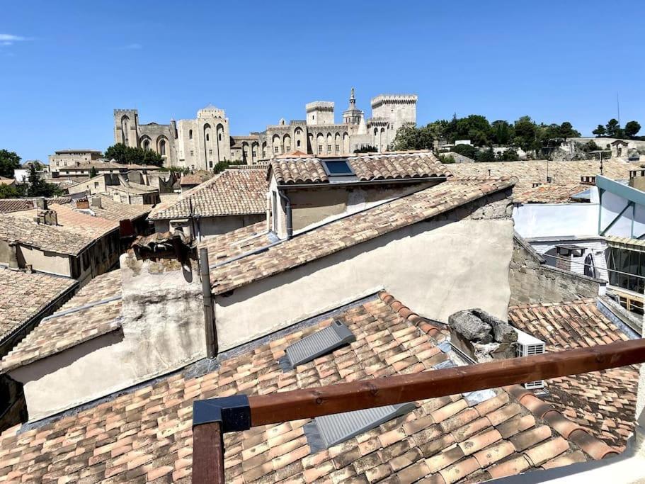 Le Toit D'Avignon - Intra-Muros - Terrasse Vue Palais Des Papes - Ideal Festival - Climatisation - Wifi Kültér fotó